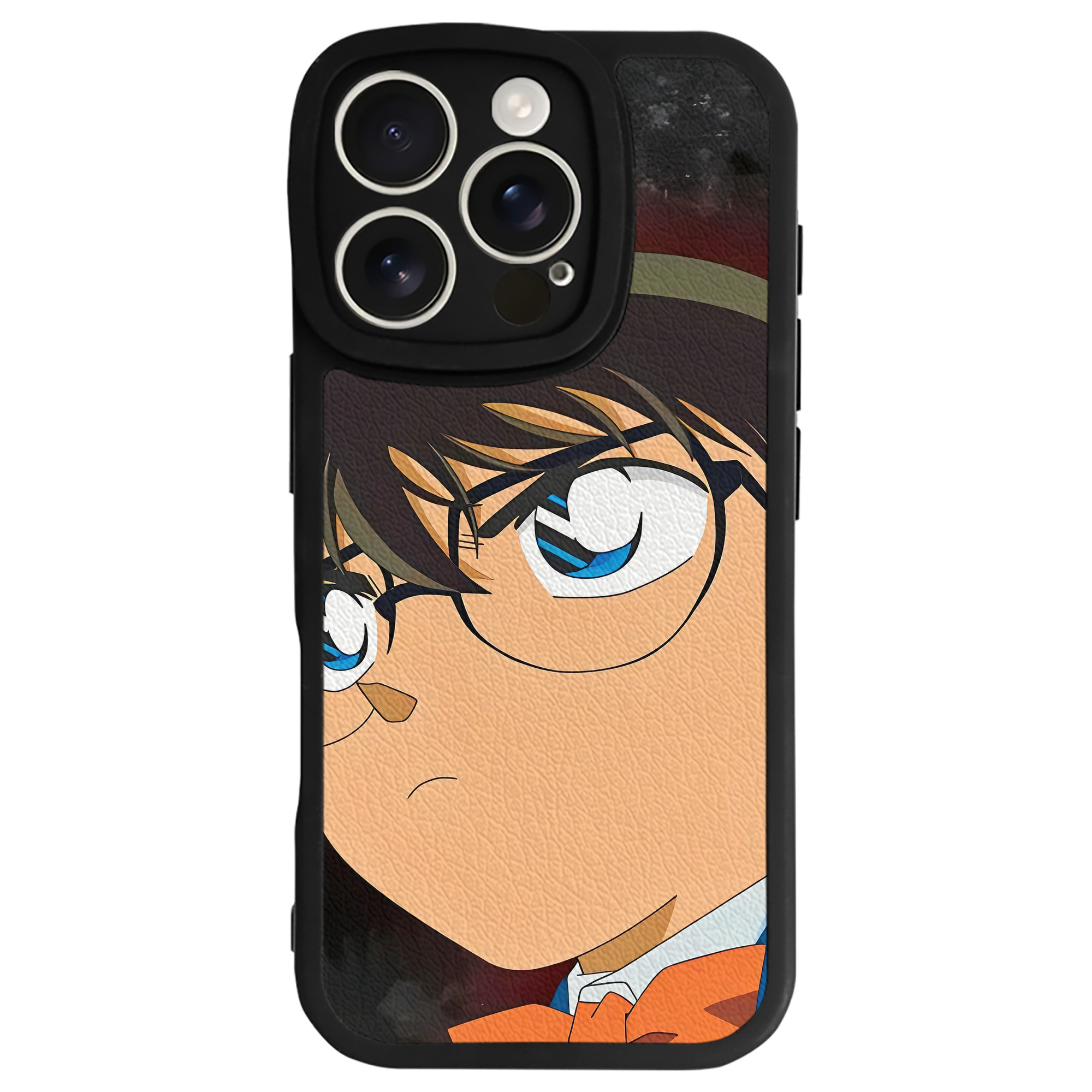 （画像用） 名探偵コナン Detective Conan 【iPhone 16シリーズ対応】シリコンスマホケース（レザー調） 材質：シリコン
